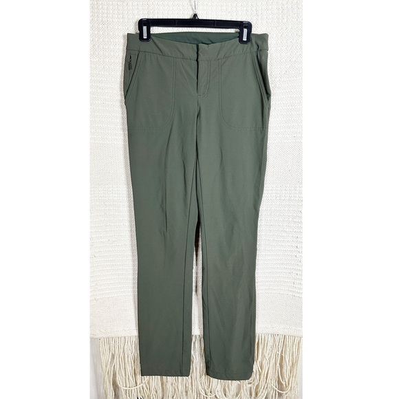 Athleta Pants - ATHLETA dark green Wander slim fit pants 6 TALL